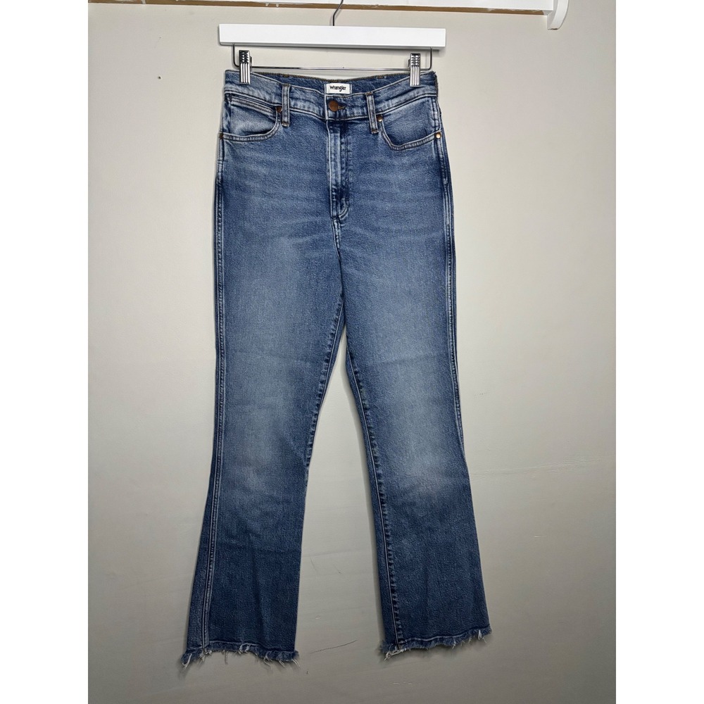 Wrangler Westward Crop Flare Jeans 27 High Rise Western Boho Denim